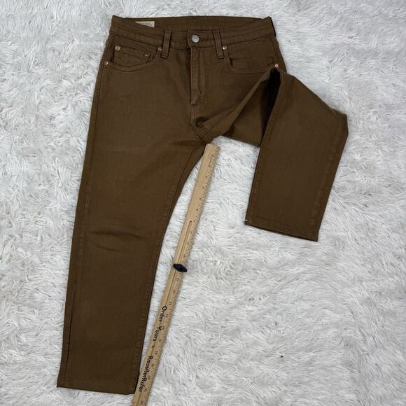 Levis Premium 512 Jeans Mens Slim Taper Big E Dark Wash Denim Casual Brown 28x22 - Picture 3 of 12